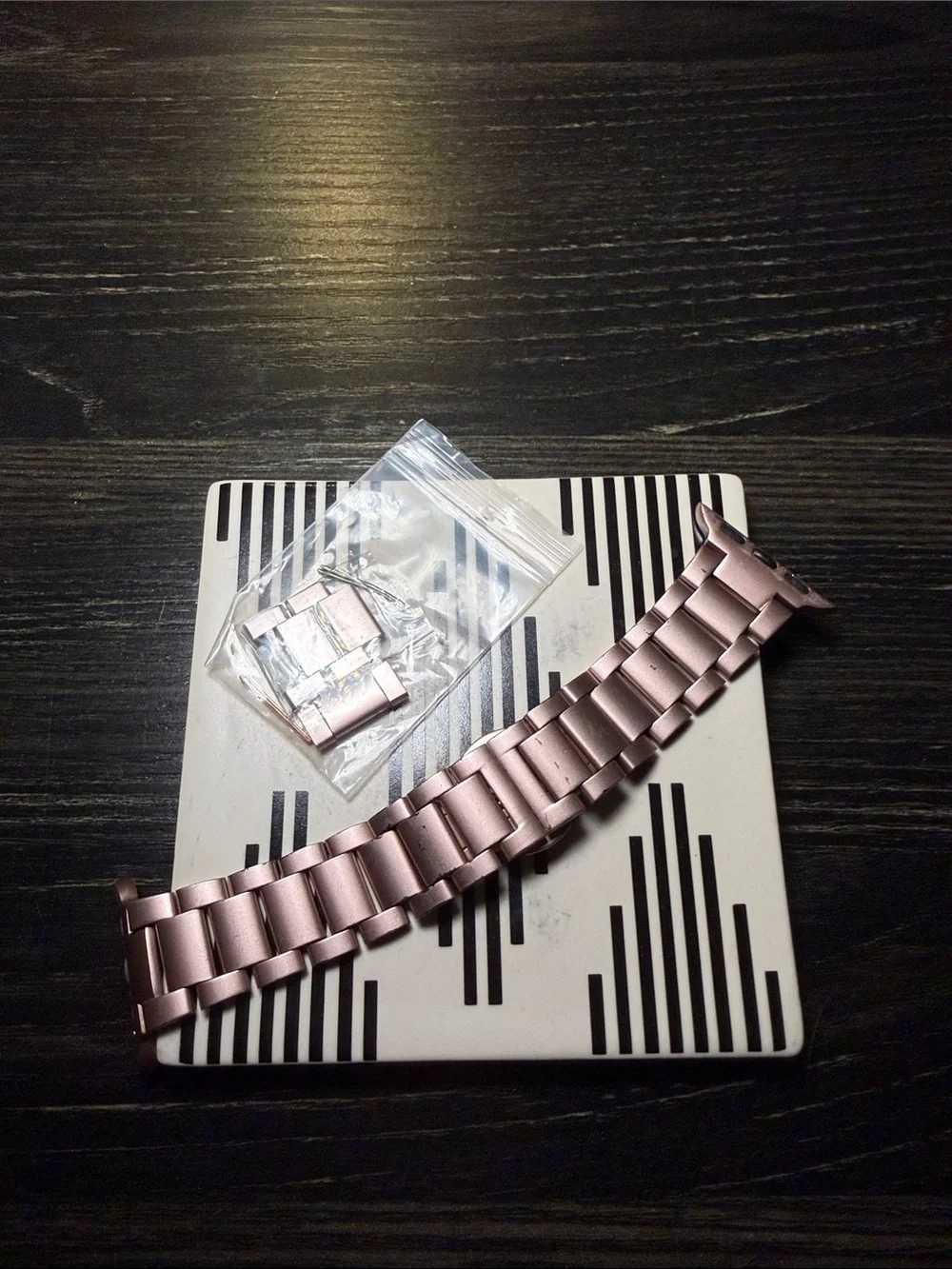 Rose Gold Metal Watch Band Link Bracelet